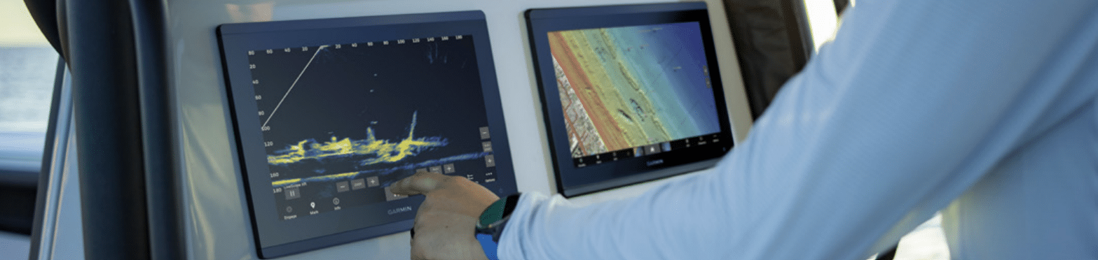Exempel på marina produkter från Garmin