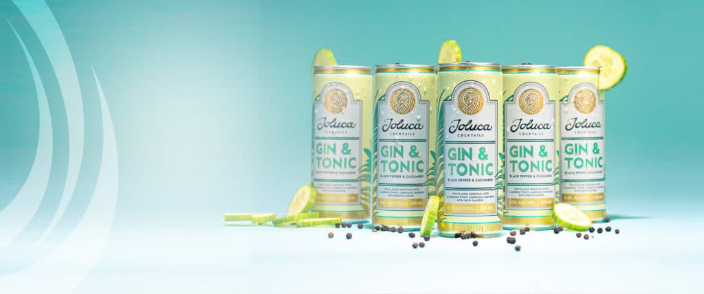 En av Jolucas färdigblandade drinkar